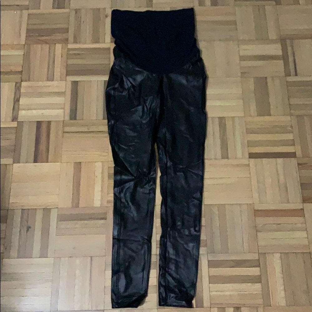 [spanx] maternity faux leather leggings